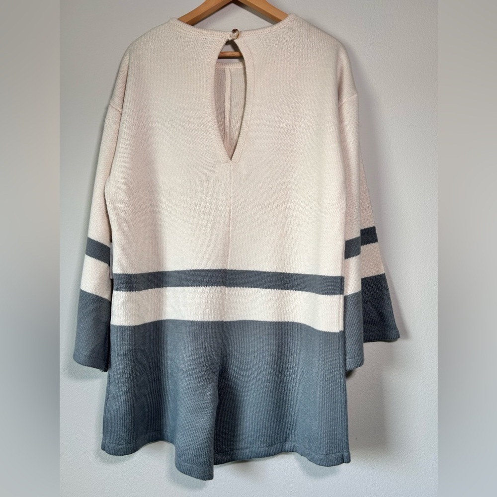 LUCCA Cream and Gray Jumpsuit KNITTED 
NAVY - - Picture 4 of 14